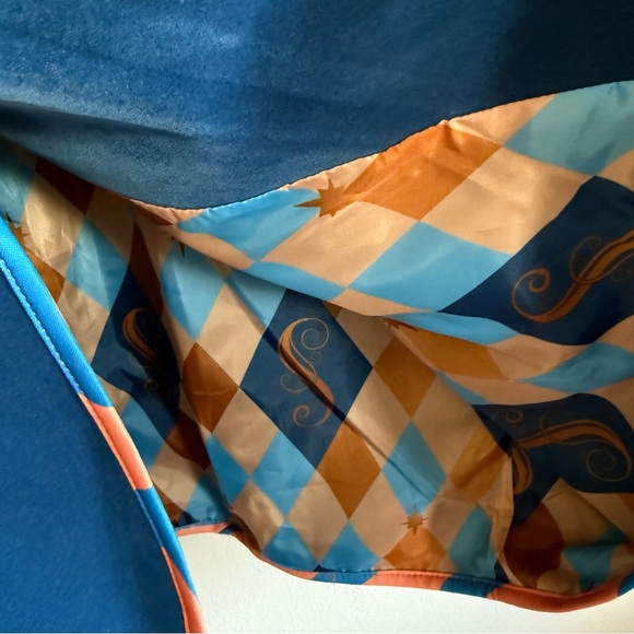 Wicked Shiz University Costume Teal Blue Velvet Blazer Jacket Men size XL - Picture 11 of 16